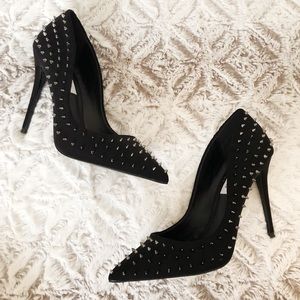 Steve Madden Spiked Black Pointed Heels